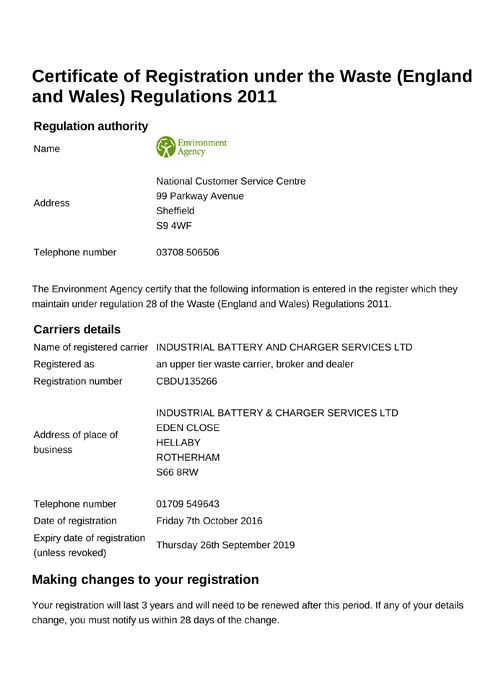 wastecarrierregistration IBCS