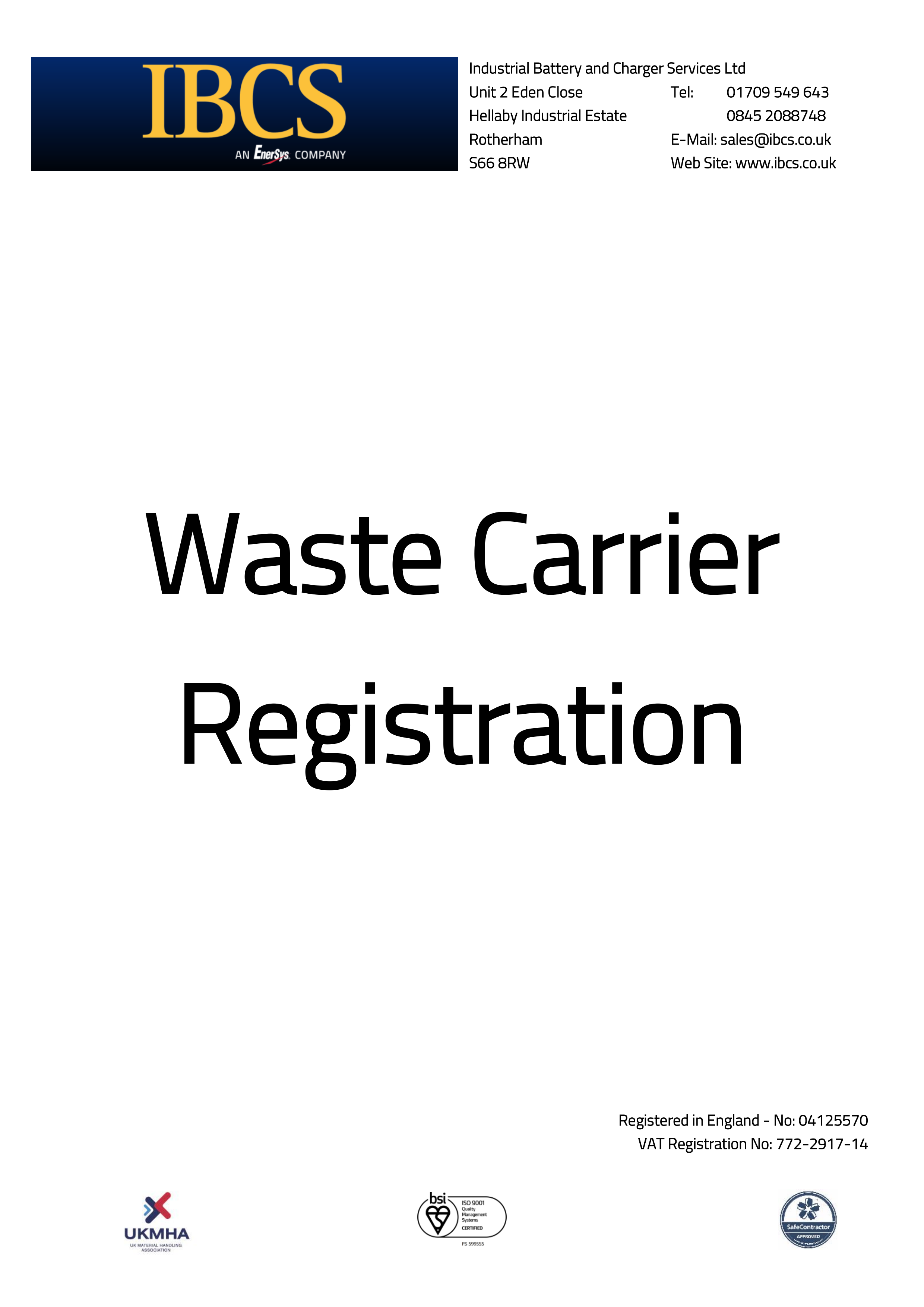 Waste Carrier Registration